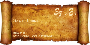 Szür Emma névjegykártya