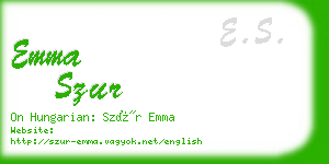 emma szur business card